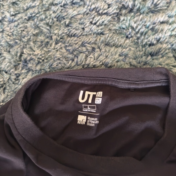 Uniqlo x Boston Museum Of Fine Arts Black Large Shirt View Of Futamigaura - Picture 4 of 4